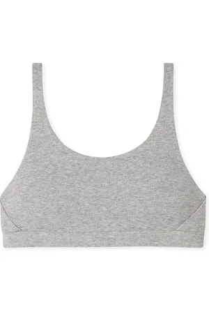 Schiesser Pure Rib bralette (1-pack) - dames bustier dubbelrib biologisch katoen zwart