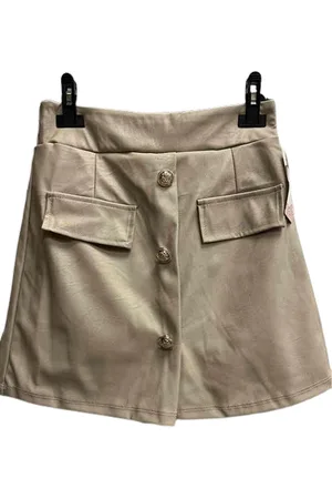 Merkloos Dilena fashion skort leder button