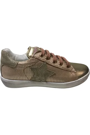 Naturino Annie - Mt 26- veter/rits gouden ster lederen sneakers - roze