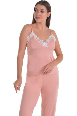 Merkloos Dames Katoen Pyjama | 4-delige set | Katoen nachtkleding | Katoen nachthemd | Elegant Katoen Ochtendjas | Cadeau voor dames | kleur: | maat: L