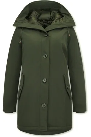 Matogla Dames Jassen Gewatteerde - Dames Winterjassen Lang - 505 - Groene Jas Dames