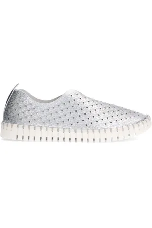 Manfield Dames - Zilverkleurige loafers