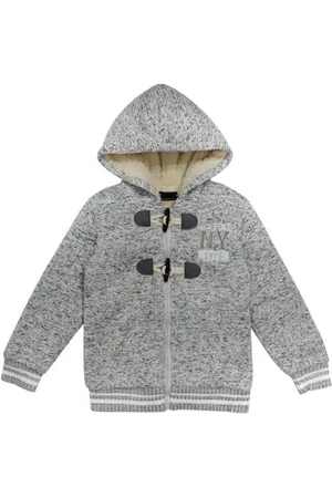 Merkloos Gespikkeld tussenseizoen jasje voor kinderen - unisex - met warme sherpa voering - jongens - 8 jaar