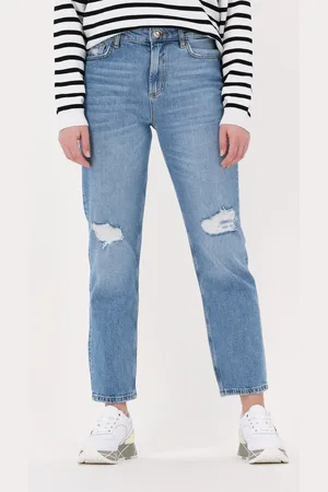 Liu Jo Ecs Pant.denim Straight H.w. Jeans Dames - Broek -