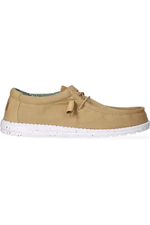 Hey dude Wally Washed Canvas Heren Instapper Walnut