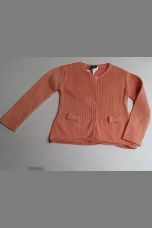 Merkloos Gilet - Meisjes - Licht gebreid - - strikjes - 12 maand 80