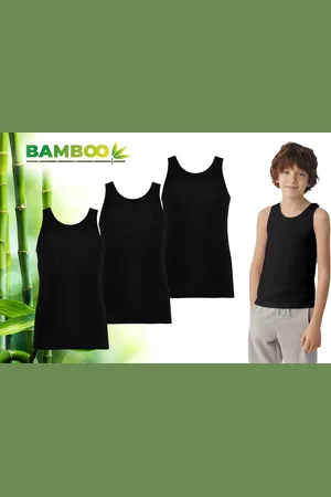 Merkloos Bamboo - Onderhemden Kinderen Jongens - Hemden Jongens - 3-pack - - 122-128 - Hemd Jongens - Tanktop - Singlet - Kleding Jongens - Ondergoed Jongens