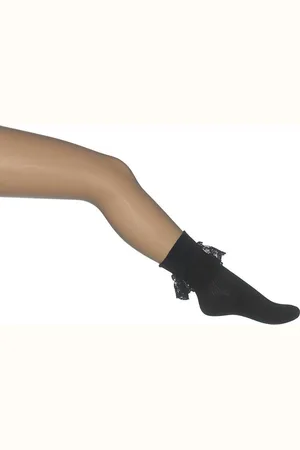 Bonnie Doon Kinderen - Ruffled Lace Sock - - maat 33-34
