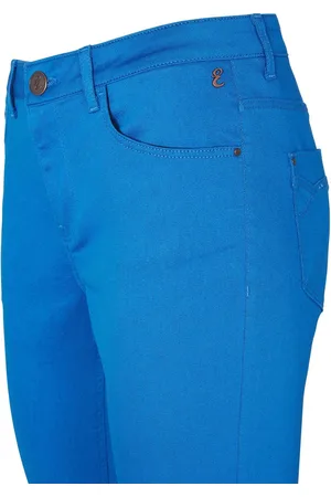 Miss Etam Dames Capri slim fit blauw - Regulier