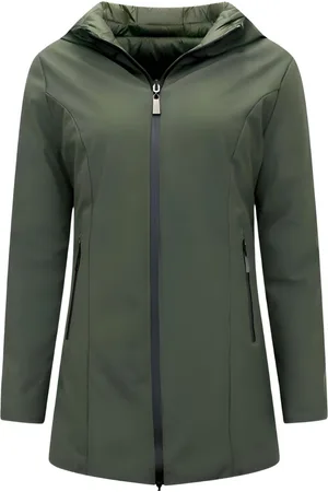 Matogla Lange Winterjas Dames met Capuchon - Parka Jas Dames - Double Face - Slim Fit Winterjassen - Groene Jas Dames