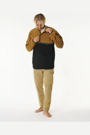Rip Curl Journey Polar Fleece Crew - Black/Brown