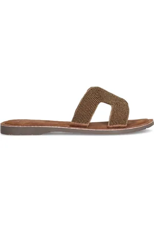Manfield Dames - Gouden kralen slippers