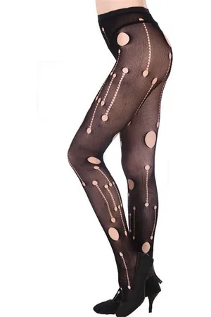 Merkloos Zwarte fantasie Panty - Israe