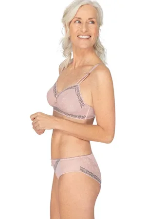 Amoena Cherish Rio Slip C0585 - dusky pink/light grey - maat 38