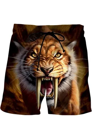 Merkloos Leeuw Zwembroek - Prachtig ontwerp - Prachtige korte broek - Dieren - Tijger - Heren