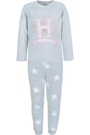 Harry Potter Warme, mintgroene pyjama, broek met sterren, Hogwarts -sweatshirt