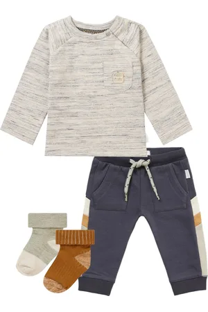 Noppies Kledingset - 4DELIG - Broek Maury India Ink - Shirt Metropolis Willow Grey - 2 Paar sokjes Maxton