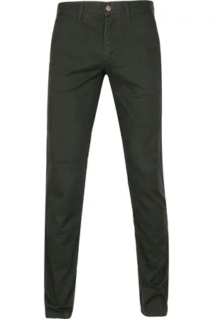 Suitable Sartre Chino broek Donkergroen