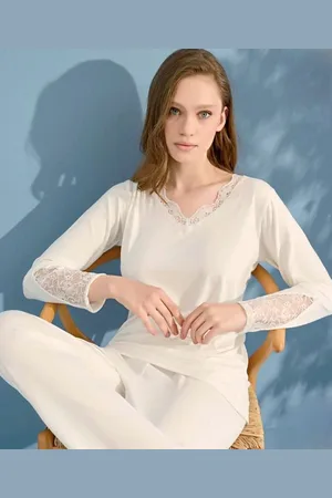 Merkloos Dames Pyjama Set Palessa / / maat XXL / 100% Katoen