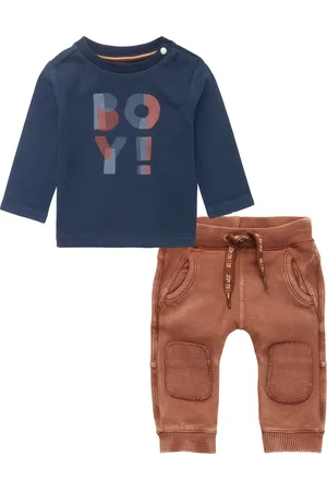 Noppies Kledingset - 2delig - Broek bruin - Shirt met print