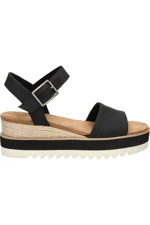 TOMS Diana Sandalen - Met Sleehak - Dames - Zwart