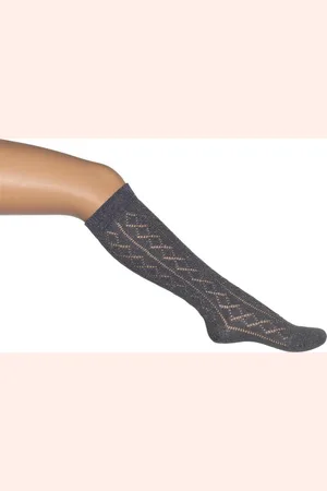Bonnie Doon Kinderen - Glittering Ajour Knee-High - - maat 33-34