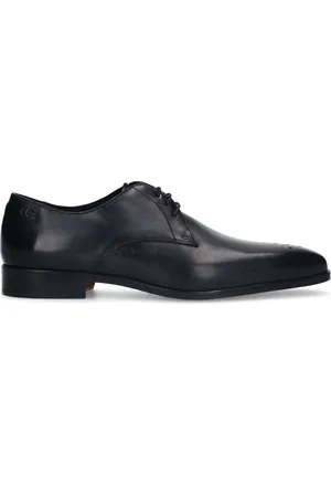 Halston Heritage Heren - Zwarte leren veterschoenen