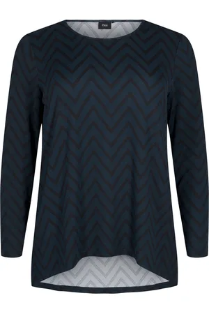 Zizzi VLUCCA, L/S, AOP BLOUSE Dames Blouse - Dark Green