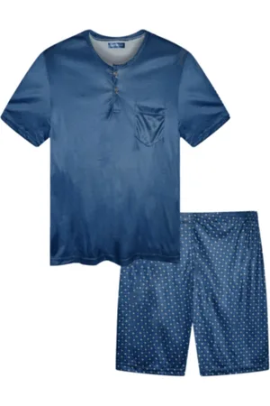 Merkloos Heren Katoenen Pyjama 979 Shortama M