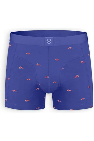 A-dam Blue Shrimp - Boxershort - Onderbroek - Ondergoed - Organisch Katoen - Regular Fit - Boxershorts - Heren - Mannen - Donkerblauw - XXL