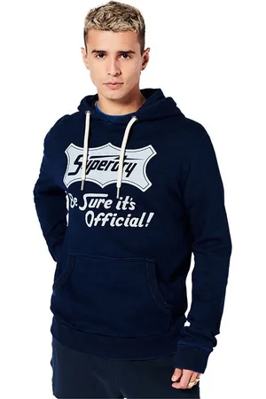 Superdry Vintage Script Style Indg Capuchon Blauw 2XL Man