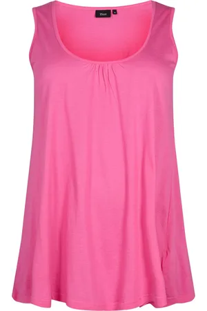 Zizzi VAMANDA, S/L, TOP Dames Blouse - Pink