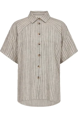 Freequent Blouse Fqlavara Shirt 204038 Moonbeam W. Black Dames