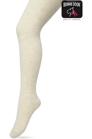 Bonnie Doon Biologisch Katoenen Maillot Meisjes Crème maat 92/98 - Kinder Maillot - OEKO-TEX gecertificeerd - Bio Cotton Tights - Duurzaam Huidvriendelijk Bio Katoen - Fijne pasvorm - Gladde Naden - Gebroken Wit Gemeleerd - - BP053900.190
