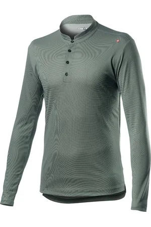 Castelli Casual shirt Heren Groen - CA Tech Henley LS - L