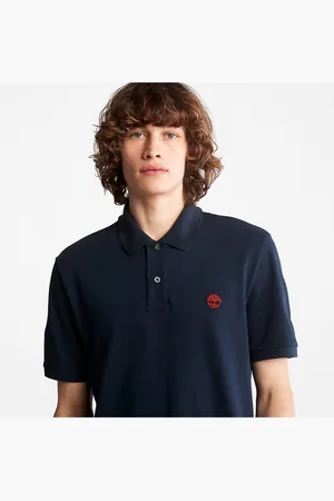Timberland Heren poloshirt met korte mouwen. Gemaakt van 100% biologisch geteeld katoen. Voorzien van een geborduurd logo op de borst. -