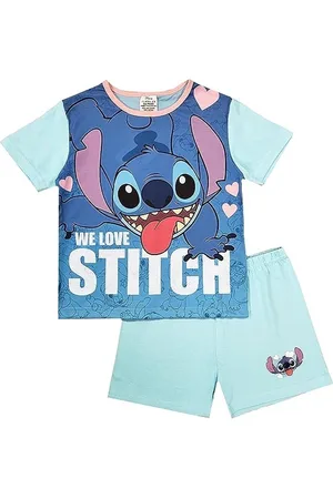 Disney Stitch pyjama - katoen - Shortama Stitch - meisjes - maat 110/116