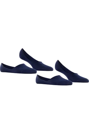 Burlington Everyday 2-Pack onzichtbare antislip kousenvoetjes katoen multipack footies dames blauw