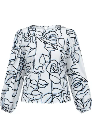 SisterS point Blouse Vella-ls1 Blue/white graphic maat - L