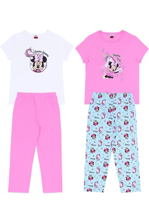 Disney Minnie Mouse Eenhoorn - Pyjama in de Kleuren Roze en Wit, OEKO-TEX STANDARD - 2 paar