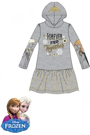 Disney Frozen Jurk - Sweaterstof - - Goudkleurige Glitterprint