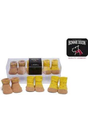 Bonnie Doon Baby Giftset Newborn Sokken 3 paar - 0 tot 6 maand - Kraamcadeau - Biologisch Katoen - GOTS Gecertificeerd - Gift Box - Perfect Kraam Cadeau - Zacht Organisch Katoen - Gladde Naden - Leuke Prints - Pheasant - BP214199.314