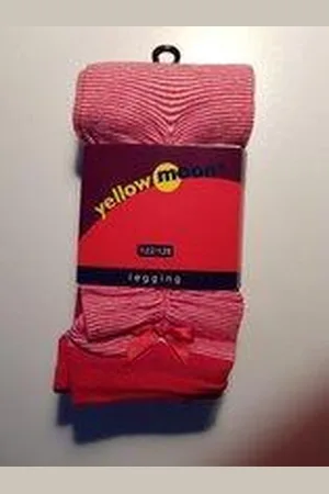 Yellow Moon Katoenen legging, streepje en strikje maat 122-128