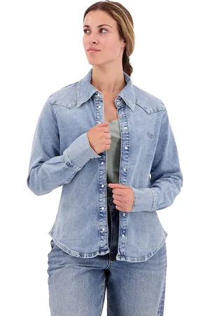 Superdry Vintage Denim Western Overhemd Blauw XS Vrouw