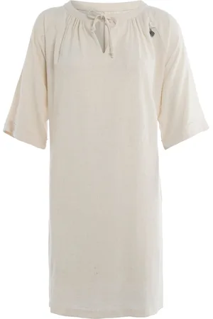 Knit Factory Fern Jurk - Tuniek dames - Strandjurk - Strandtuniek - Jurk gemaakt van 78% viscose & 22% linnen - Zomerjurk - Hoog draagcomfort - - L/XL