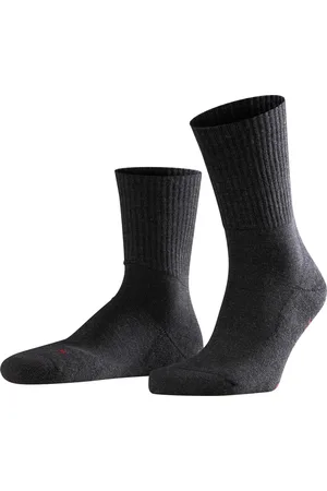 Falke Walkie Light anatomische pluche zool merinowol sokken unisex grijs