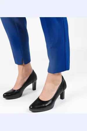 No Stress Dames - Zwarte leren pumps
