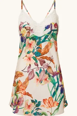 Aubade Sweet Folk slipdress van satijn met kant