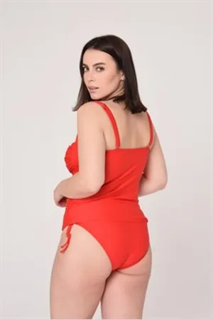 Merkloos Badpak- Voorgevormd Zwempak- Badpak met plooien en modellerend effect- Dames Badmode Swimsuit 201-