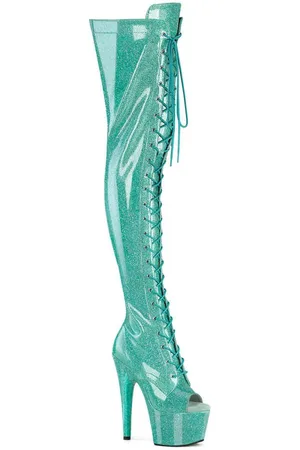 Pleaser ADORE-3021GP Plateau overknee Laarzen - 36 Shoes